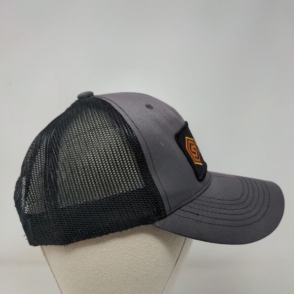 Sims Snapback Mesh Back Trucker Hat Gray One Size Embroidered Patch Colorblock - Picture 4 of 7